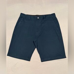 Volcom Men’s Vmonty Flat Front Stretch Chino Shorts Size 36 Dark Navy GUC